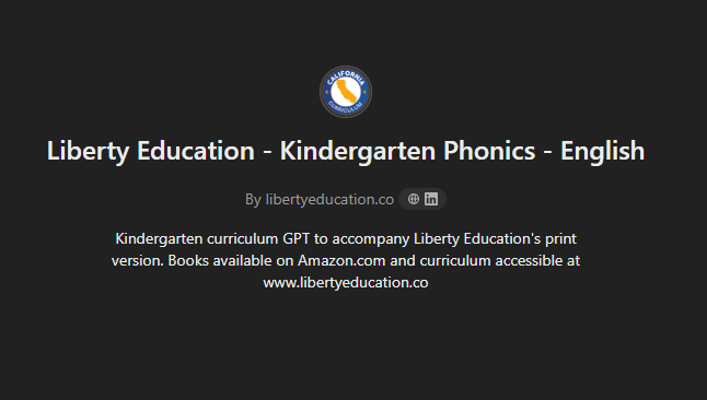 Liberty Ed Kinder Phonics